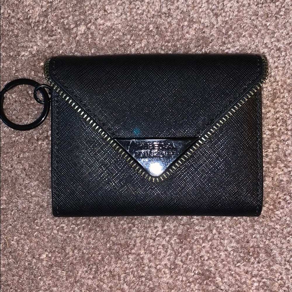 Rebecca Minkoff black Saffiano small wallet